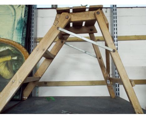 A pair of wooden step ups 