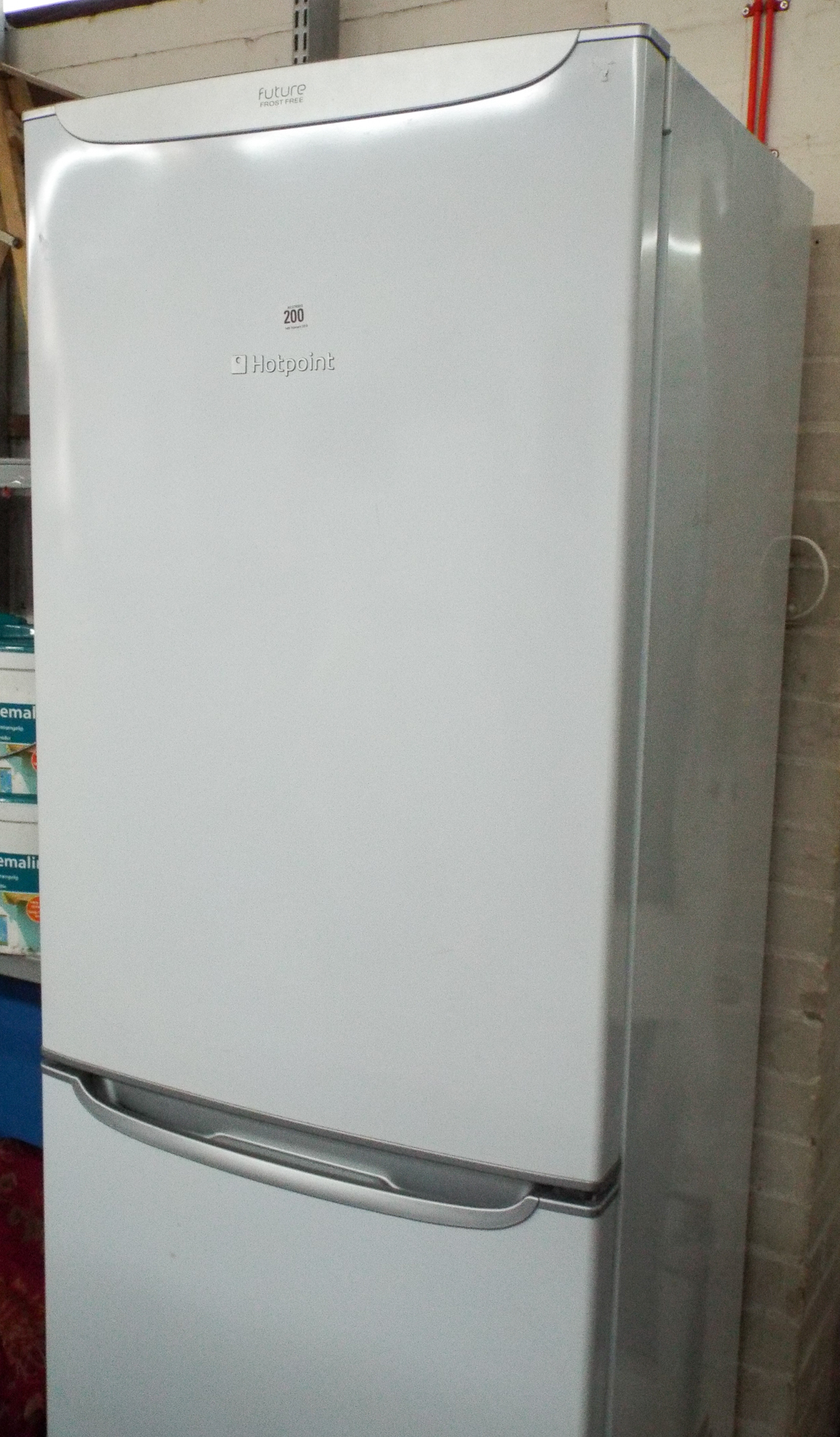 A Hotpoint future half and half fridge freezer