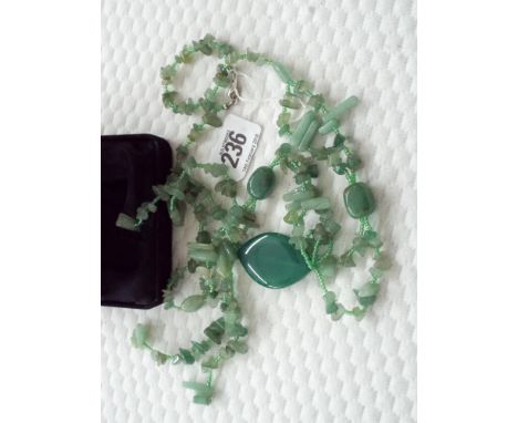 A green jade necklace