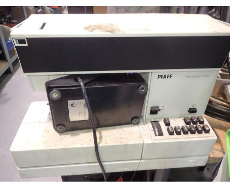 Pfaff Tipmatic 1025 electric sewing machine, cables present, would benefit from a clean. Not available for in-house P&P, cont