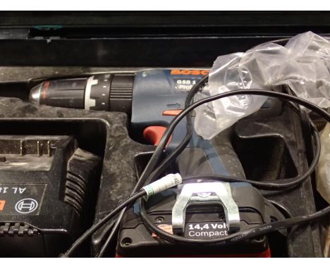 Bosch 14.4v cordless cased drill. Not available for in-house P&P, contact Paul O'Hea at Mailboxes on 01925 659133Condition Re