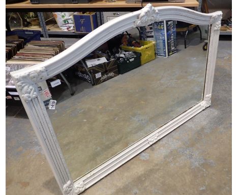 Painted frame overmantle mirror, 130 x 90 cm. Not available for in-house P&P, contact Paul O'Hea at Mailboxes on 01925 659133