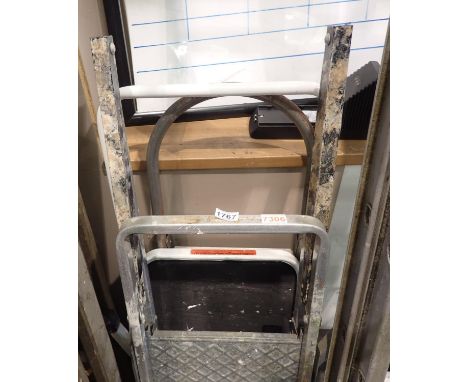 Aluminium two step working platform. Not available for in-house P&amp;P, contact Paul O'Hea at Mailboxes on 01925 659133 