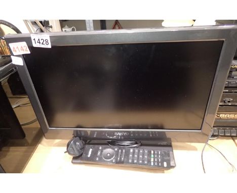 Sanyo nineteen inch LED TV LCE19LD40 with remote. Not available for in-house P&P, contact Paul O'Hea at Mailboxes on 01925 65