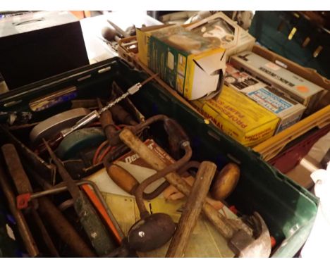 Box of mixed tools to include Black &amp; Decker power sander. Not available for in-house P&amp;P, contact Paul O'Hea at Mail