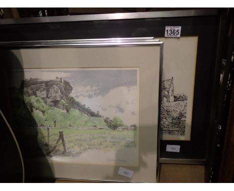 Selection of framed and glazed limited edition prints to include coastal and church scenes. Not available for in-house P&amp;