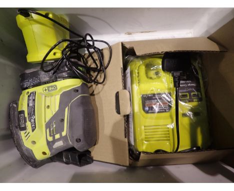 Ryobi 18v sander with new boxed replacement charger and battery. Not available for in-house P&amp;P, contact Paul O'Hea at Ma