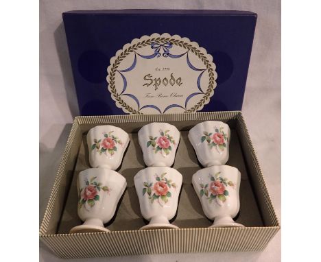 Boxed set of six Spode eggcups. P&amp;P Group 1 (£14+VAT for the first lot and £1+VAT for subsequent lots) 