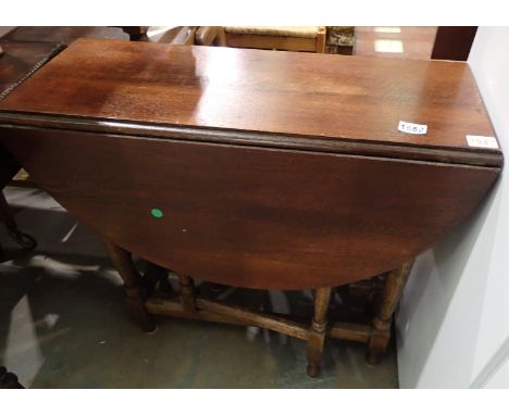 Vintage oak drop leaf table. Not available for in-house P&amp;P, contact Paul O'Hea at Mailboxes on 01925 659133 