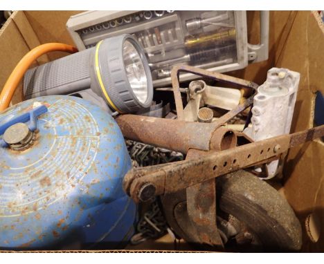 Selection of mixed tools to include socket set, lamp etc. Not available for in-house P&amp;P, contact Paul O'Hea at Mailboxes