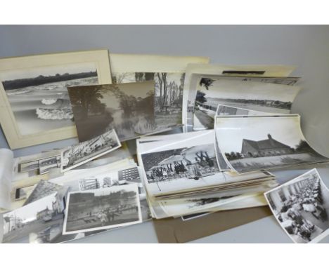 A collection of vintage photographs, Nottingham and Nottinghamshire, approximately 40, also with some contact sheets with mor