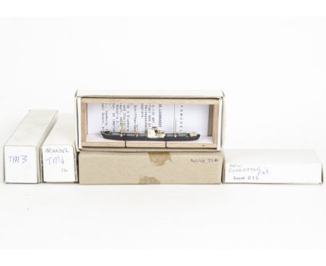 Various makers 1:1250 scale or similar Waterline Models, TM3 MS 'Columbialand' and TM4 Steam Collier 'Arundel', Carat 015 'Ne