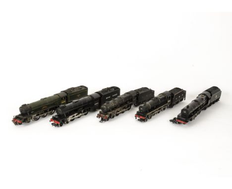 Repainted/Weathered Hornby and Other OO Gauge Locomotives and Tenders, Hornby A3 no 60035 'Windsor Lad' in early BR black, an