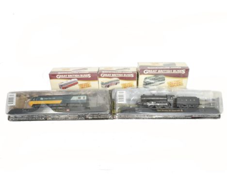 Atlas Editions Buses and Amer Com Locomotives, a boxed collection of 1:76 scale Great British Buses (25) some factory sealed 