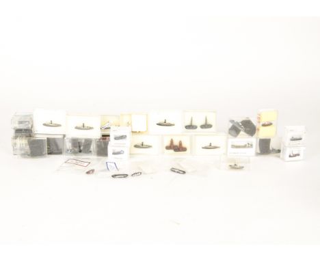 Large collection of small 1:1200 scale or similar Naval and Merchant Navy Waterline Models by various makers, including model