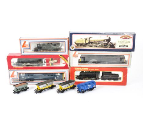 Boxed and Unboxed OO Gauge Locomotives and Stock, locomotives including Hornby black Ivatt class 2 46400 and tender, Lima GWR