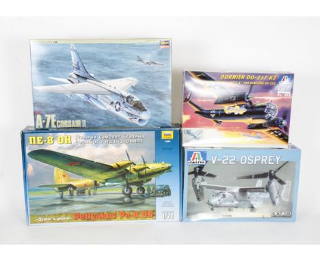World War 1 and Later Aircraft Kits, a boxed collection comprising 1:48 scale Merlin Models Q/1 Albatross (plastic and white 
