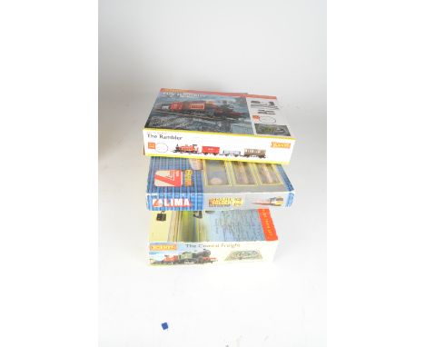 Hornby and Lima 00 Gauge Train Sets, Hornby R1111 'The Coastal Freight', unused, R1035 'The Rambler', both appear complete an