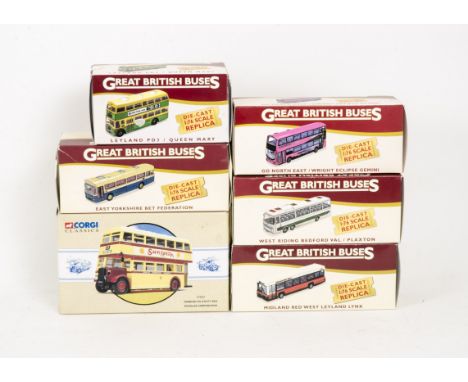 Atlas Editions and Corgi Buses, a boxed collection comprising Atlas Editions 1:76 scale Great British Buses (32) and a Corgi 