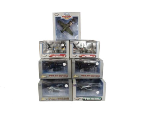 Air Signature and Air Legends WWII  Aircraft, a boxed group of 1:48 scale models including Air Signature 99078 Messerschmitt,