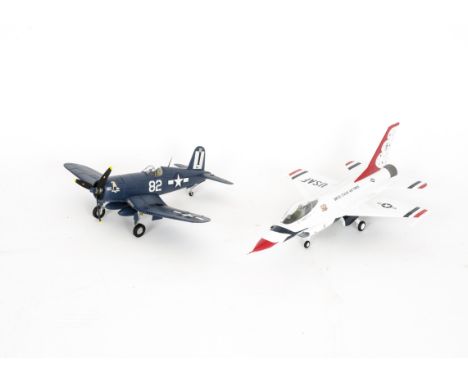 Armour Collection Aircraft, two boxed 1:48 scale models 98018 F16 Falcon USAF Thunderbirds and 98025 F4U Corsair US Marines I