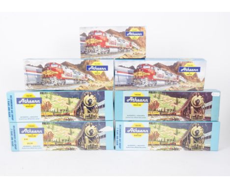 American HO Gauge Unassembled Freight Stock Kits by Athearn and others, including High Cube wagons, box cars, gondolas, hoppe