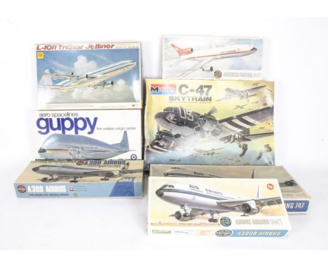 Civil and Military Aircraft Kits, a boxed group of seven comprising, 1:144 scale Otaki T2-12 L-1011 Tristar, Entex 8488 Aero 