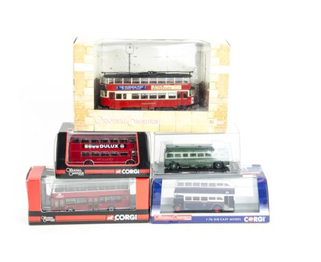 Original Omnibus Buses, a cased collection of 1:76 scale vintage and modern vehicles, some limited edition, fourteen models w