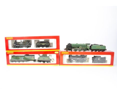 Hornby (China) OO Gauge Southern Locomotives, boxed R2711 T9 class no 729 in SR green, R2355 Q1 class no 33037 in early BR bl
