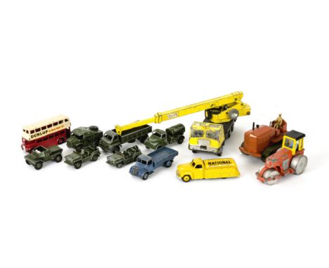 Post-war and Later Dinky Vehicles, a boxed 563 Heavy Tractor, together with playworn military, private and commercial models 