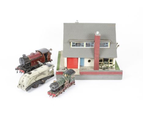 A Hornby O Gauge Type 101 Tank Locomotive Modern Diecast Toys and Other Items, the clockwork loco in LMS crimson with key, no