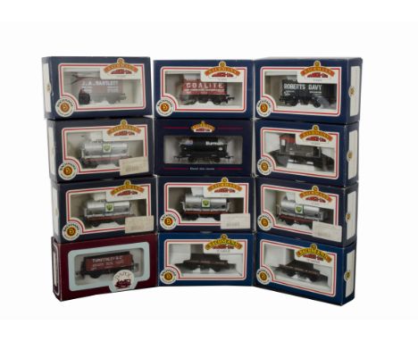 Boxed Bachmann and Dapol OO Gauge Freight Stock, four 33-500A silver 'BP' tank wagons, one 37-653 'Burmah', two 33-402 LMS 'L