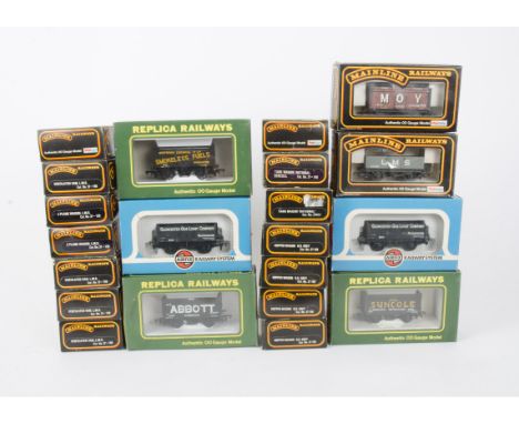 Boxed Mainline and Other OO Gauge Freight Stock, five 37-130 LMS 5-plank wagons, four 37-148 LMS vent vans, four 37-159 BR ho
