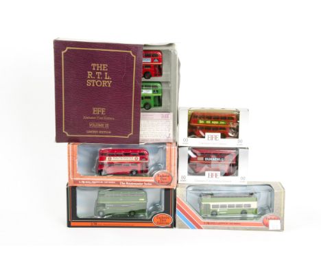 Exclusive First Edition Buses, a boxed collection of vintage and modern 1:76 scale models (60), together with three De Luxe m