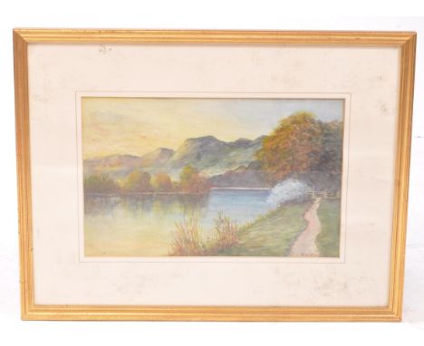 A 1946 R E Simmons watercolour painting. The painting entitled ' On The Conway At Betws-y-Coed' North Wales. Depicting a rive