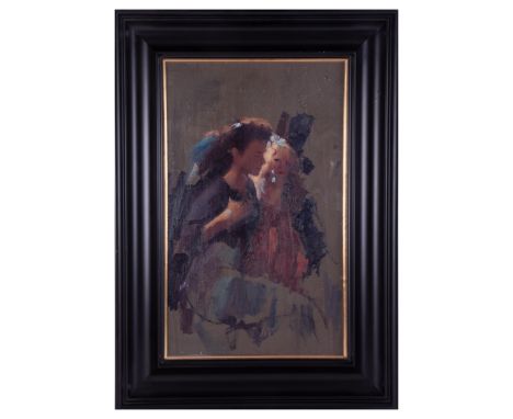 Robert Lenkiewicz (1941-2002), oil, study of tall girl, (Louise Courtnell) signed twice and inscribed on reverse "Study - tal