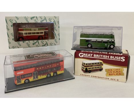 4 boxed diecast model buses all 1:76 scale. The Original Omnibus Company KMB 50th Anniversary Double Decker bus, The Original