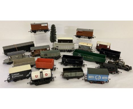 A collection of 20 x OO gauge model railway wagons. To include examples by Tri-ang, Hornby and Wrenn. 