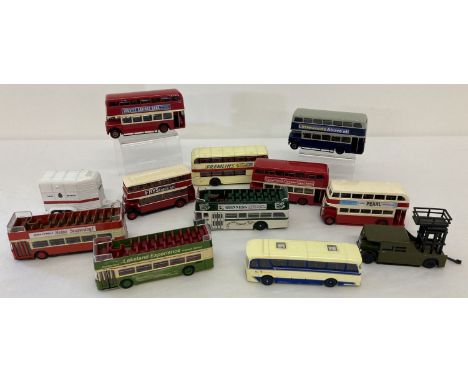 9 unboxed EFE 1:76 scale diecast buses together with a Vanguards horse box and 2 Corgi buses. EFE buses include Bristol V.R, 