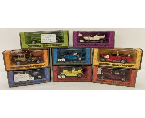 8 boxed 1973 Matchbox 'Models of Yesteryear' diecast classic vehicles. To include: Y-16 1928 Mercedes SS Coupe, Y-10 1906 Rol