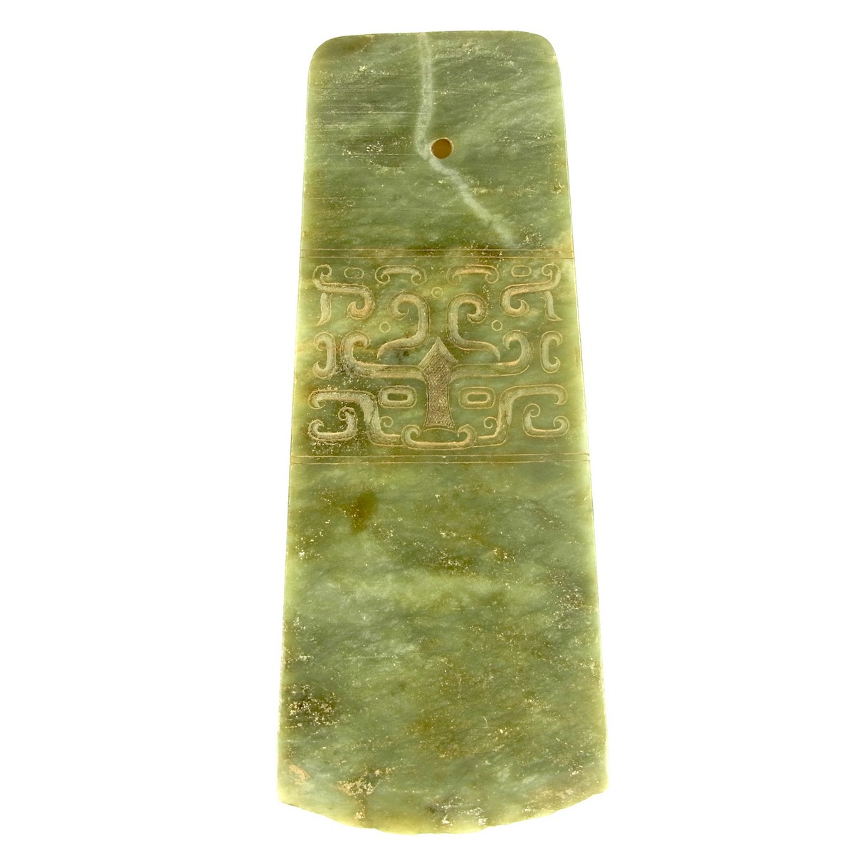 Private collection: A Chinese ceremonial jade axe head. Late Neolithic ...