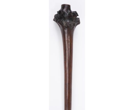 * Tribal Art. A Fijian hardwood root club, with plain grip, 99.5 cm longQTY: (1)