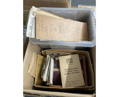 * Air Raid Precaution. WWII ARP ephemera, including leaflet for 'Your Gas Mask and Masking Your Windows', 'Evacuation Why and