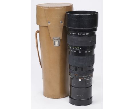 *Camera Lens. Hasselblad Schnieder-Kreuznach Variogon 5.6/140-280 camera lens, serial number 13 231 529,with Synchro Compur s