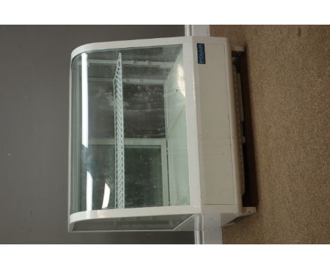 Polar CC666 counter top refrigerated display fridge, W69cm, H67cm, D45cm - damaged leg (This item is PAT tested - 5 day warra