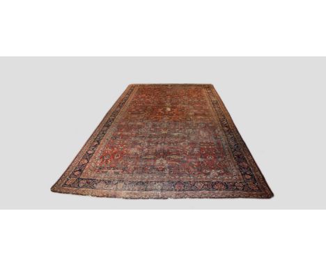 Massive Ziegler Mahal carpet, north west Persia, late 19th century, 27ft. 11in. X 16ft. 10in.  8.53m. X 5.13m. Overall wear; 