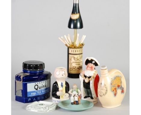 COLLECTION OF TWENTIETH CENTURY CERAMIC AND GLASS ADVERTISING WARES, including, Sandland Ltd. 'Martell Cognac Brandy Characte