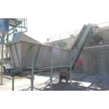 Stainless Steel Receiving Hopper, 14 ft. x 6 ft. x 5 ft., Includes Elevator 24 ft. Length x 24 in.