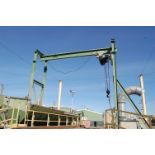 Electric Cable Hoist, 20 ft. Span, Approx. 20 ft. Lift, Rated 10 Ton Capacity