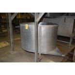 Stainless Steel Open Tank, 60 in. Diameter x 40 in. Depth, Side Gravity Drain